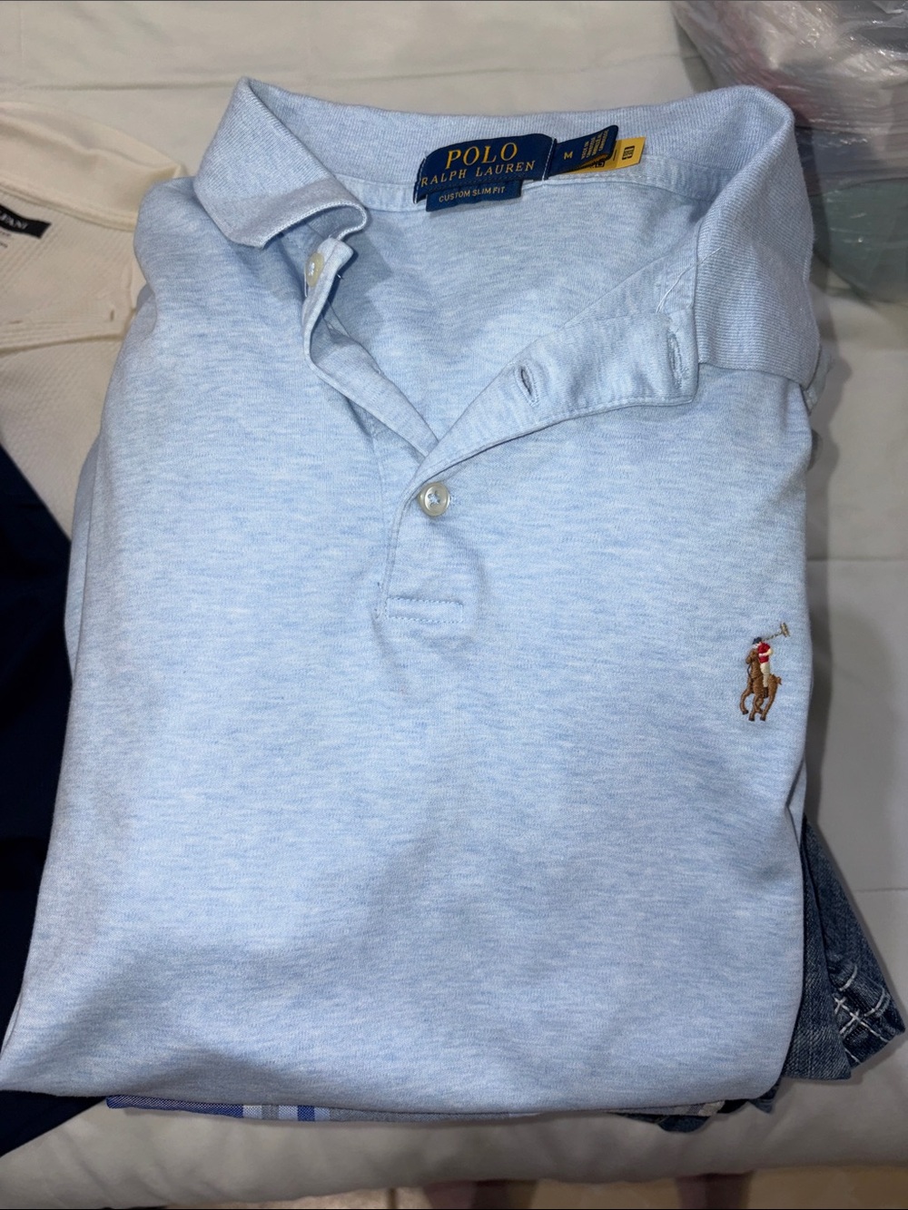 Polo by Ralph Lauren Light Blue Heather Polo Shirt